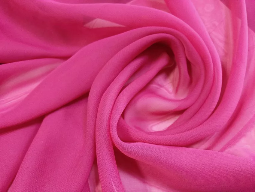 Шифон однотонний, малиновий яскравий - фото 1 - інтернет-магазин tkani-atlas.com.ua