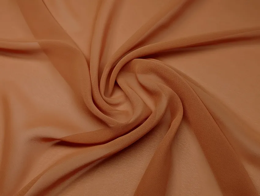 Шифон однотонний, цегляний - фото 1 - інтернет-магазин tkani-atlas.com.ua