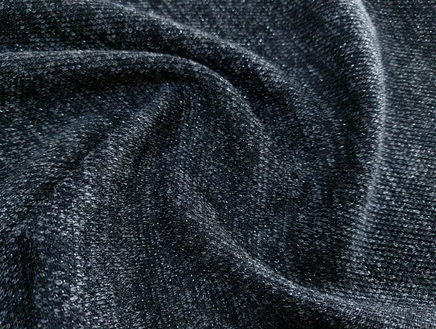 Трикотаж меланжевий іскорка, чорний - фото 1 - інтернет-магазин tkani-atlas.com.ua