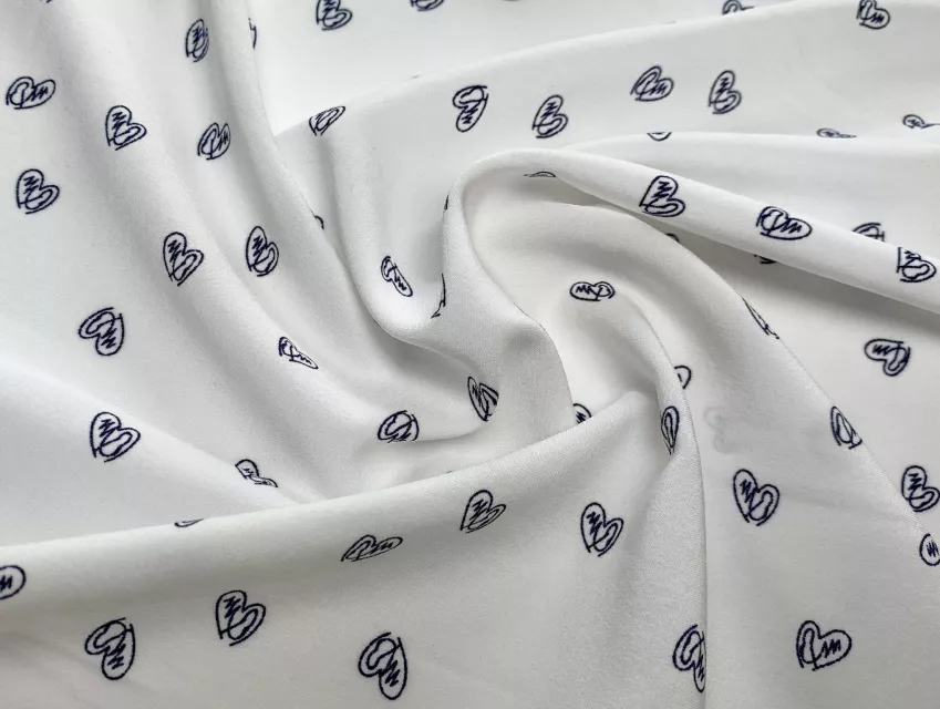 Французька віскоза софт сердечки, молочний - фото 1 - інтернет-магазин tkani-atlas.com.ua