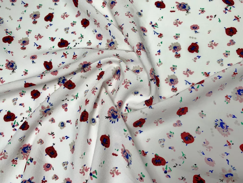 Супер софт принт дрібні квіточки, молочний - фото 1 - інтернет-магазин tkani-atlas.com.ua