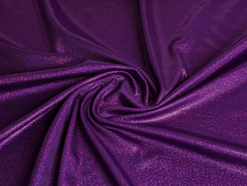 Трикотаж масло нарядне дрібна голограма, темний бузковий - фото 1 - інтернет-магазин tkani-atlas.com.ua