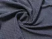 Французская вискоза софт мелкий горошек 2 мм, темно-синие на белом - интернет-магазин tkani-atlas.com.ua