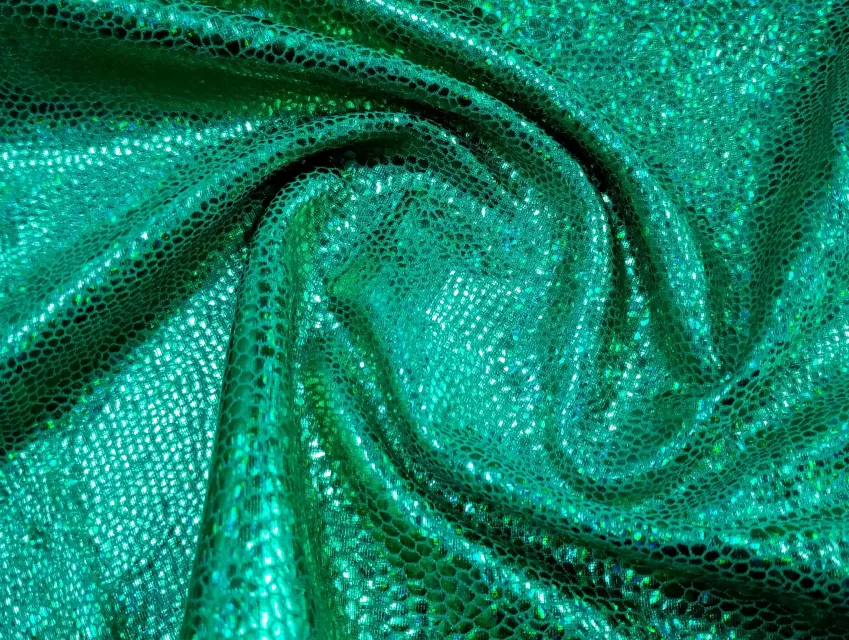 Трикотаж масло нарядное голограмма, зеленый - фото 1 - интернет-магазин tkani-atlas.com.ua