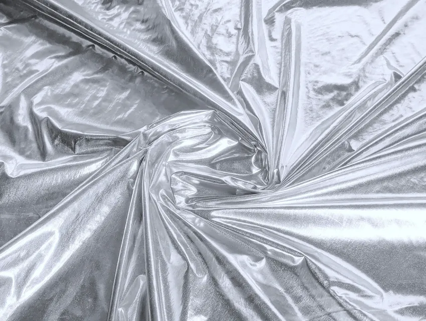Плащевка metallic (плащевка фольга), серебро - фото 1 - интернет-магазин tkani-atlas.com.ua