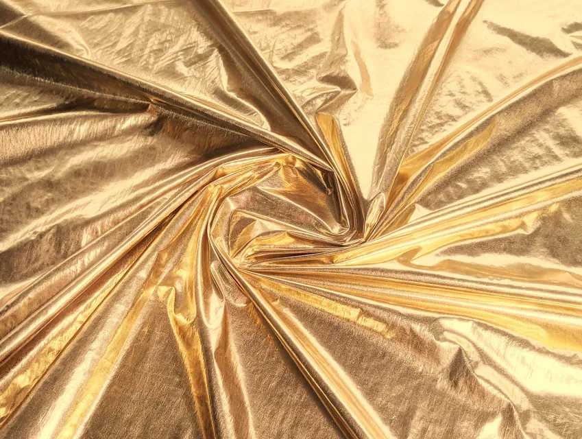 Плащевка metallic (плащевка фольга), золото - фото 1 - интернет-магазин tkani-atlas.com.ua