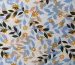 Шифон софт Грейс листяна казка, голубий з коричневим - фото 2 - інтернет-магазин tkani-atlas.com.ua