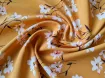 Французская вискоза софт весенние цветы, горчица - интернет-магазин tkani-atlas.com.ua