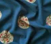 Плательный твил креп круги цветочные, голубой - фото 4 - интернет-магазин tkani-atlas.com.ua