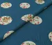 Платтяний твіл креп коло квіткове, блакитний - фото 1 - інтернет-магазин tkani-atlas.com.ua
