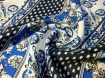 Штапель микс орнаментов, черный с синим - интернет-магазин tkani-atlas.com.ua