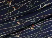 Коттон стрейчевый рубашечный птички, темно-синий - интернет-магазин tkani-atlas.com.ua