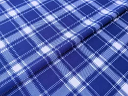 Супер софт принт клітинка 70 мм, синій - інтернет-магазин tkani-atlas.com.ua