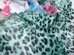 Шифон цветочный купон с леопардом, зеленый - интернет-магазин tkani-atlas.com.ua