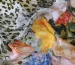 Шифон квітковий купон з леопардом, коричневий - фото 4 - інтернет-магазин tkani-atlas.com.ua