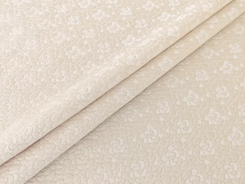 Жакард котоновий маленька квіточка, світлий бежевий - фото 1 - інтернет-магазин tkani-atlas.com.ua