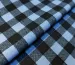Коттон стрейчевый рубашечный клеточка 11 мм, голубой с черным - фото 1 - интернет-магазин tkani-atlas.com.ua