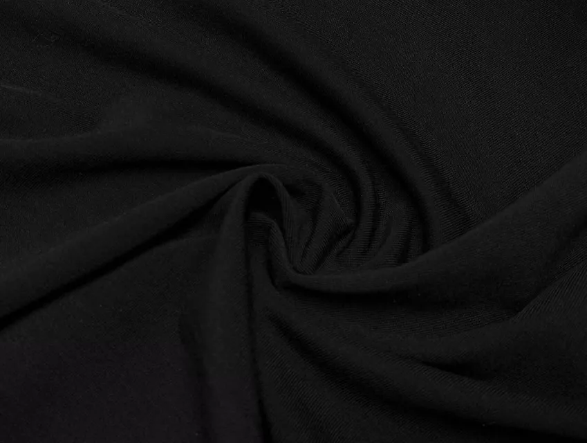 Віскозний трикотаж з начосом, чорний - фото 1 - інтернет-магазин tkani-atlas.com.ua
