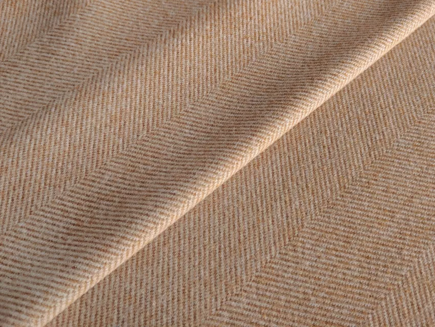Трикотаж теплий Каміла ялинка, бежевий - фото 1 - інтернет-магазин tkani-atlas.com.ua