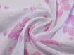 Шифон клеточка цветочек 45 мм, розовый на белом - интернет-магазин tkani-atlas.com.ua