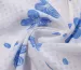 Шифон клеточка цветочек 45 мм, голубой на белом - фото 1 - интернет-магазин tkani-atlas.com.ua