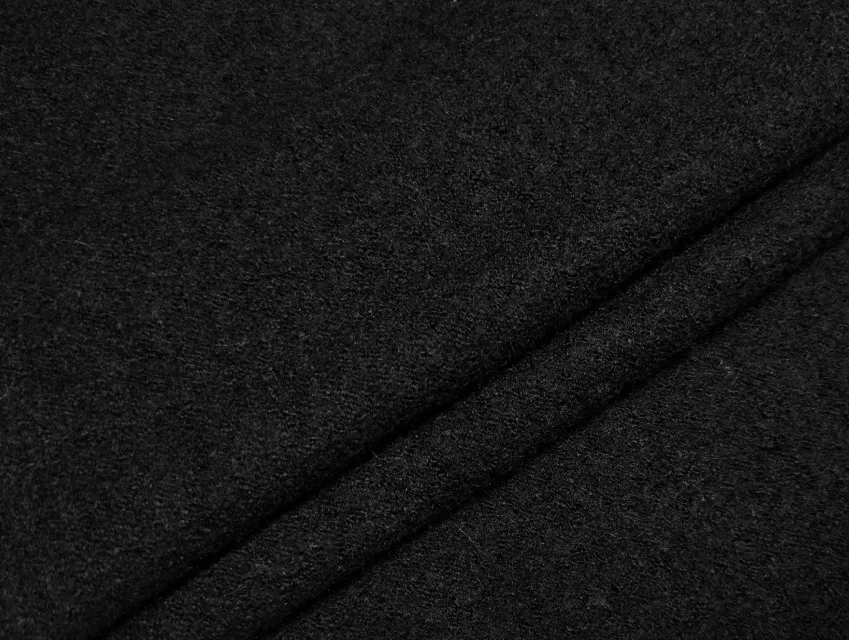 Шерсть варенка (лоден), черный - фото 1 - интернет-магазин tkani-atlas.com.ua