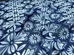 Шифон малюнок квітковий орнамент, темно-синій - інтернет-магазин tkani-atlas.com.ua