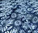Шифон малюнок квітковий орнамент, темно-синій - фото 1 - інтернет-магазин tkani-atlas.com.ua