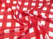 Шифон малюнок клітинка, червоний - інтернет-магазин tkani-atlas.com.ua
