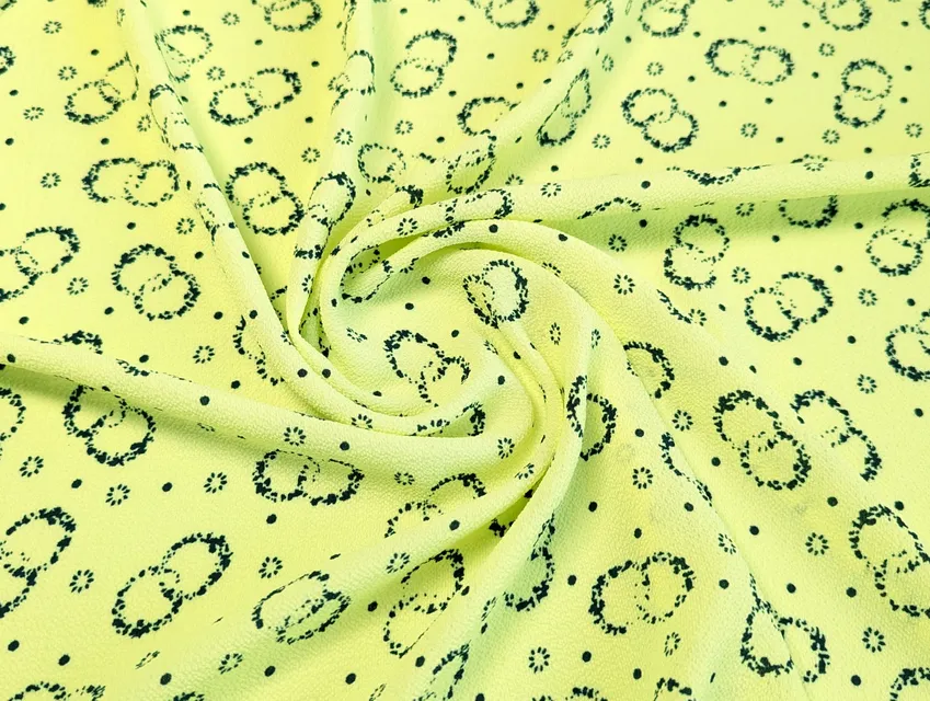 Шифон бабл жасмін, жовтий лимонний - фото 1 - інтернет-магазин tkani-atlas.com.ua