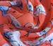 Шифон креш фламинго, коралловый - фото 2 - интернет-магазин tkani-atlas.com.ua