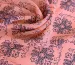 Шифон креповый цветочные ромбы, персиковый - фото 2 - интернет-магазин tkani-atlas.com.ua