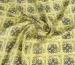 Шифон креповый цветочные ромбы, лимонный - фото 1 - интернет-магазин tkani-atlas.com.ua