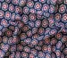 Шифон креповий квіткова геометрія, червоний на темно-синьому - фото 3 - інтернет-магазин tkani-atlas.com.ua
