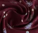Плательный креп одуванчики, бордовый - фото 2 - интернет-магазин tkani-atlas.com.ua