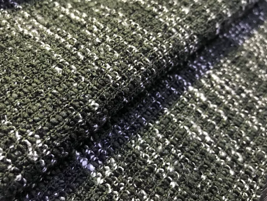 Віскозний трикотаж меланжевий подвійне плетіння, хакі - фото 1 - інтернет-магазин tkani-atlas.com.ua