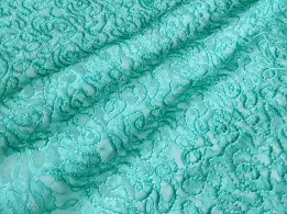 Гіпюр нарядний 3d, ментоловий - інтернет-магазин tkani-atlas.com.ua