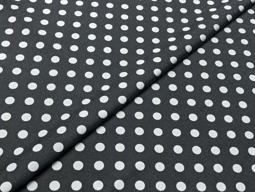 Джинс сорочковий горох 10 мм, білий на сірому - фото 1 - інтернет-магазин tkani-atlas.com.ua