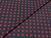 Джинс сорочковий горох 10 мм, червоний на темно-синьому - інтернет-магазин tkani-atlas.com.ua