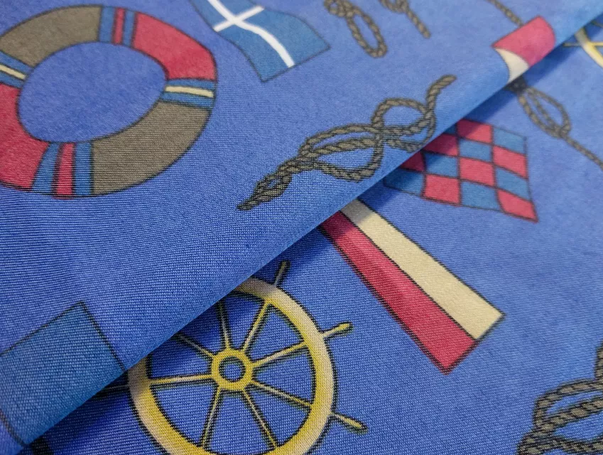 Джинс тенсел сорочковий морський, блакитний - фото 1 - інтернет-магазин tkani-atlas.com.ua