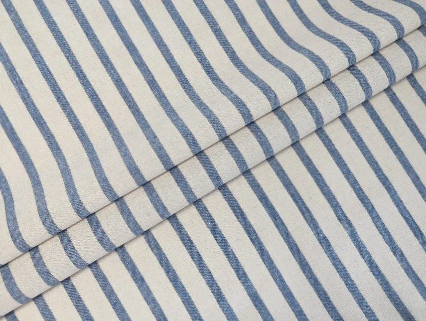 Котон прованс смужка з люрексом, молочно-блакитний - фото 1 - інтернет-магазин tkani-atlas.com.ua