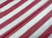 Котон штапель смужка 25 мм, молочний з червоним - інтернет-магазин tkani-atlas.com.ua