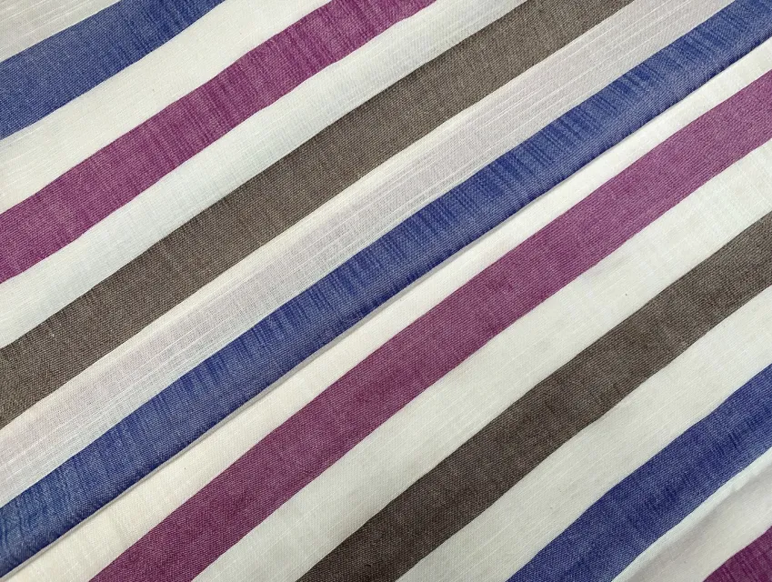 Котон штапель смужка 25 мм, різнокольоровий - фото 1 - інтернет-магазин tkani-atlas.com.ua