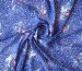 Шифон мелкий горошек с цветами, джинсовый синий - фото 1 - интернет-магазин tkani-atlas.com.ua