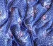 Шифон мелкий горошек с цветами, джинсовый синий - фото 3 - интернет-магазин tkani-atlas.com.ua