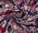 Трикотаж вискозный двусторонний геометрическая мозаика, красный с серым - фото 1 - інтернет-магазин tkani-atlas.com.ua