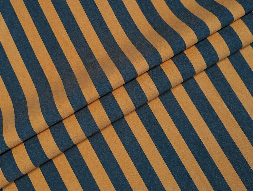 Джинс сорочковий смужка 11мм, гірчиця - фото 1 - інтернет-магазин tkani-atlas.com.ua