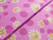 Коттон рисунок цветочный, жёлтые на розовом - интернет-магазин tkani-atlas.com.ua