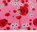 Котон стрейчевий малюнок квітковий дует, персиковий - фото 4 - інтернет-магазин tkani-atlas.com.ua
