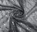 Сітка з паєтками гофре, темне срібло - фото 1 - інтернет-магазин tkani-atlas.com.ua